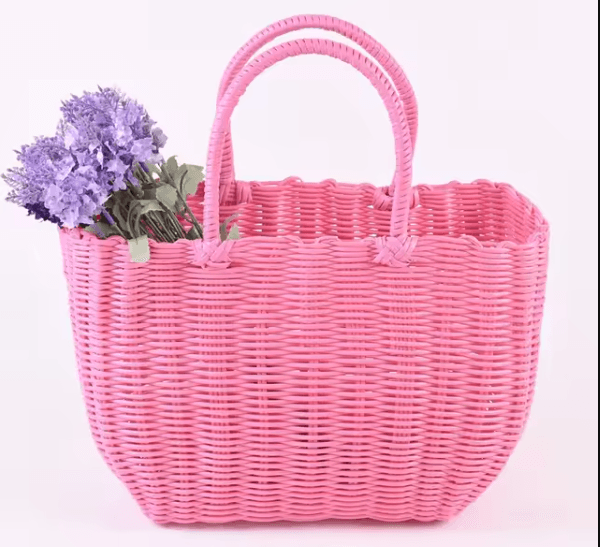 Cesta de plástico con asas