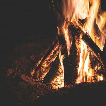 bonfire at night